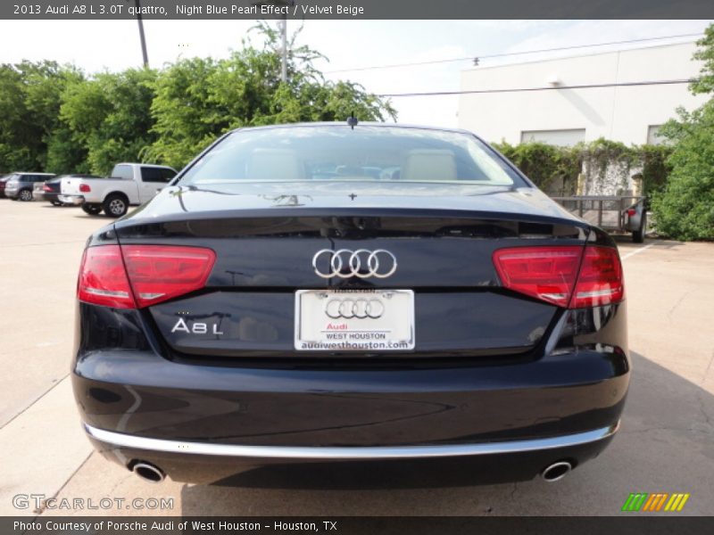 Night Blue Pearl Effect / Velvet Beige 2013 Audi A8 L 3.0T quattro