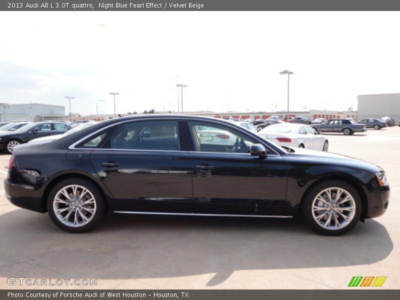 Night Blue Pearl Effect / Velvet Beige 2013 Audi A8 L 3.0T quattro
