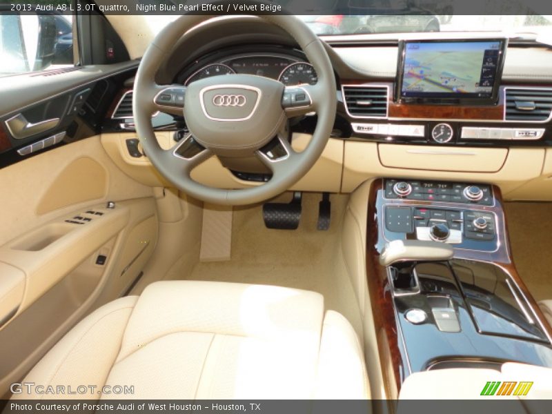 Night Blue Pearl Effect / Velvet Beige 2013 Audi A8 L 3.0T quattro