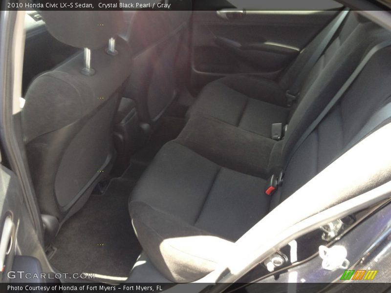 Crystal Black Pearl / Gray 2010 Honda Civic LX-S Sedan