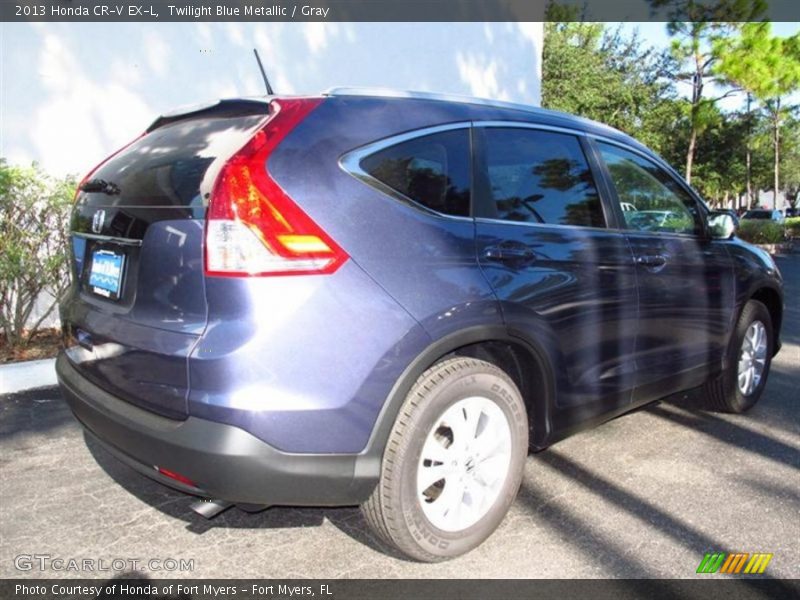 Twilight Blue Metallic / Gray 2013 Honda CR-V EX-L