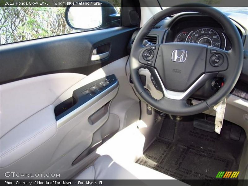 Twilight Blue Metallic / Gray 2013 Honda CR-V EX-L