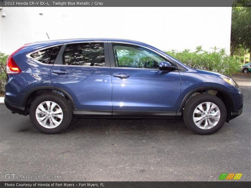 Twilight Blue Metallic / Gray 2013 Honda CR-V EX-L