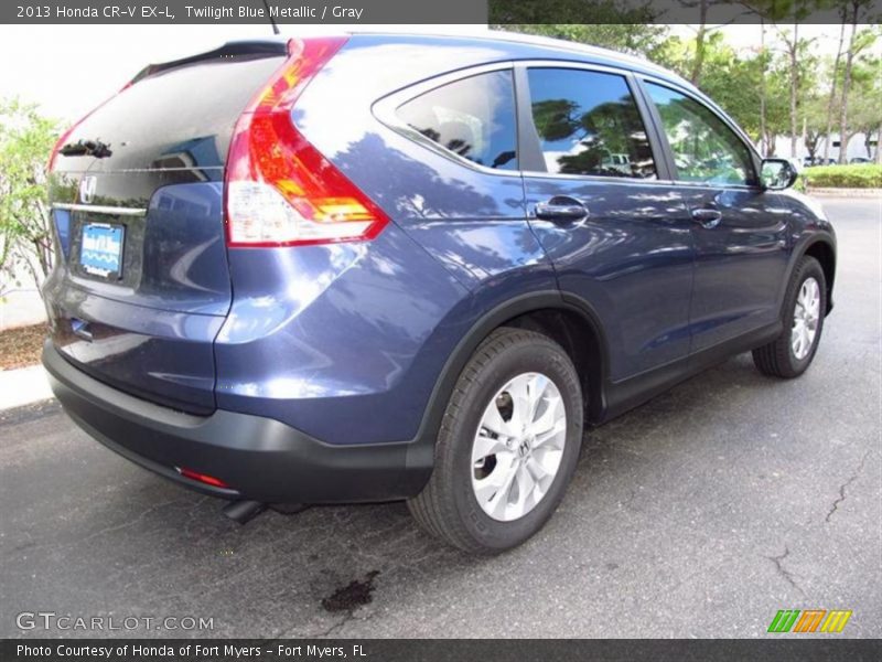 Twilight Blue Metallic / Gray 2013 Honda CR-V EX-L