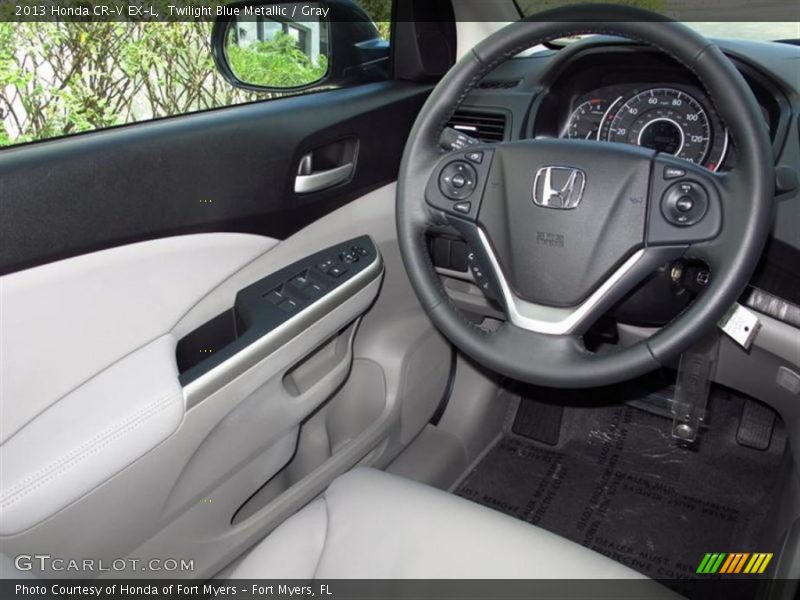 Twilight Blue Metallic / Gray 2013 Honda CR-V EX-L