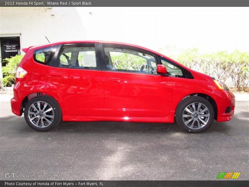 Milano Red / Sport Black 2013 Honda Fit Sport