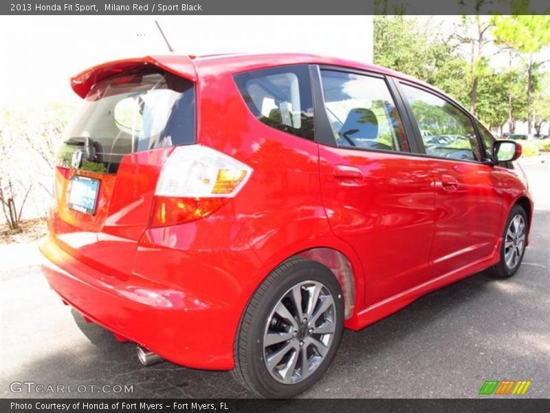 Milano Red / Sport Black 2013 Honda Fit Sport