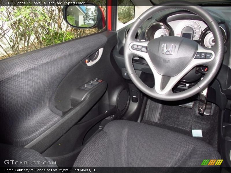 Milano Red / Sport Black 2013 Honda Fit Sport