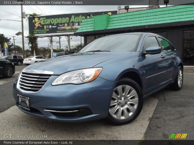 Sapphire Crystal Metallic / Black 2011 Chrysler 200 LX