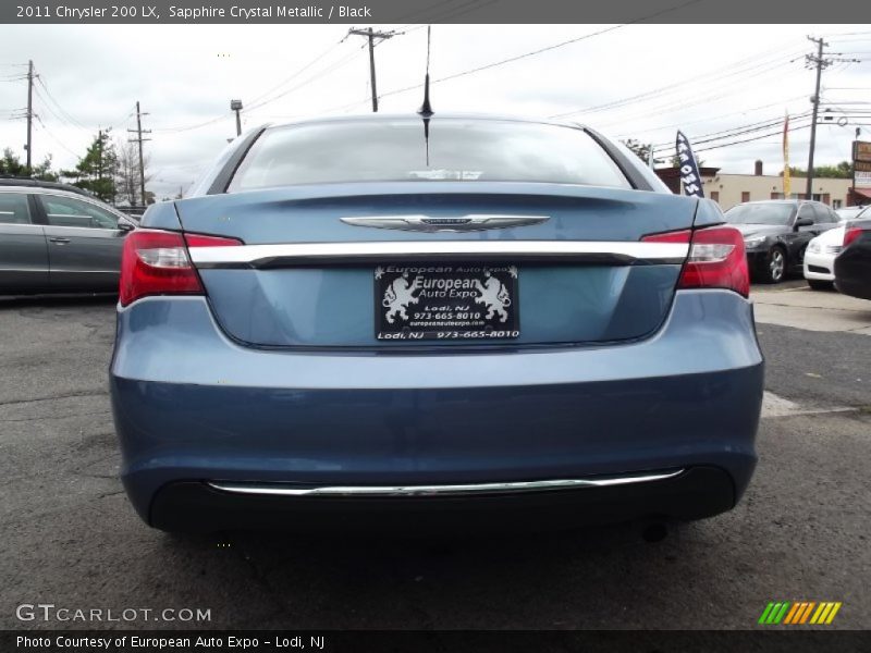 Sapphire Crystal Metallic / Black 2011 Chrysler 200 LX