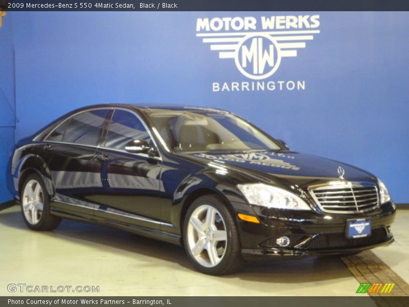 Black / Black 2009 Mercedes-Benz S 550 4Matic Sedan