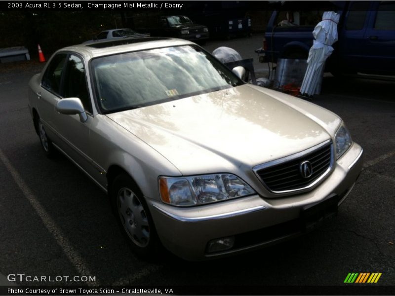 Champagne Mist Metallic / Ebony 2003 Acura RL 3.5 Sedan