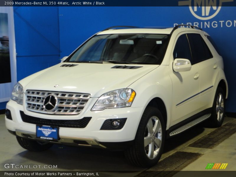 Arctic White / Black 2009 Mercedes-Benz ML 350 4Matic