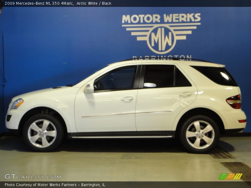Arctic White / Black 2009 Mercedes-Benz ML 350 4Matic