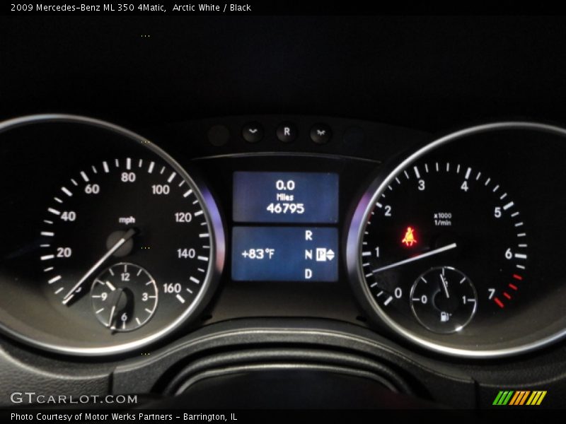 Arctic White / Black 2009 Mercedes-Benz ML 350 4Matic