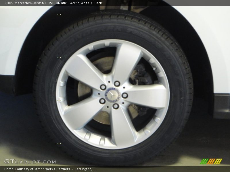Arctic White / Black 2009 Mercedes-Benz ML 350 4Matic