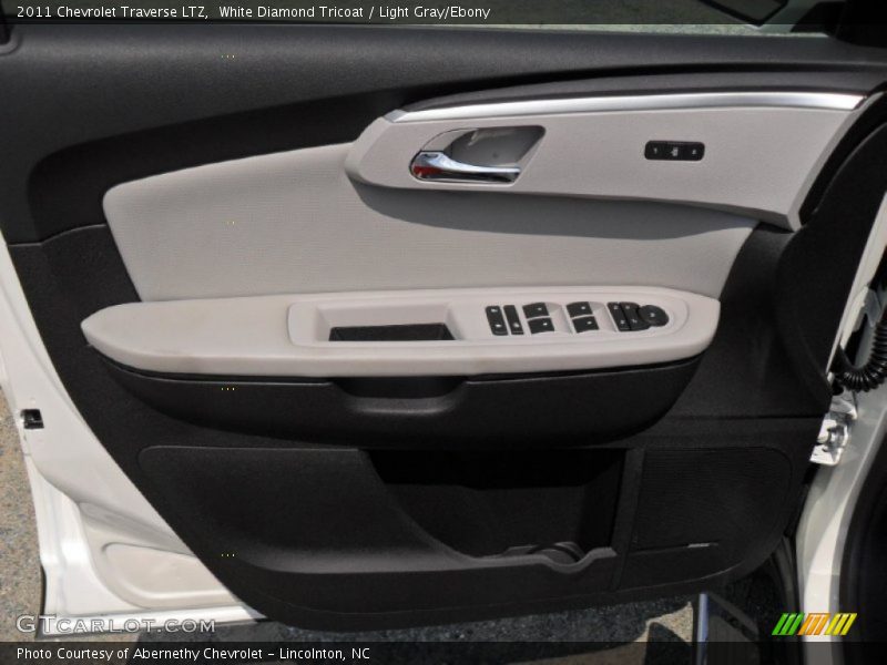 White Diamond Tricoat / Light Gray/Ebony 2011 Chevrolet Traverse LTZ