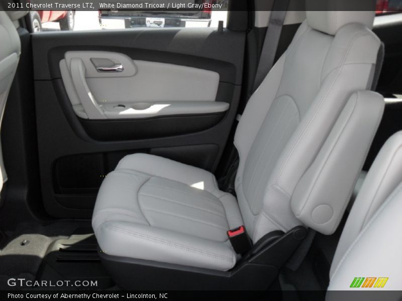 White Diamond Tricoat / Light Gray/Ebony 2011 Chevrolet Traverse LTZ