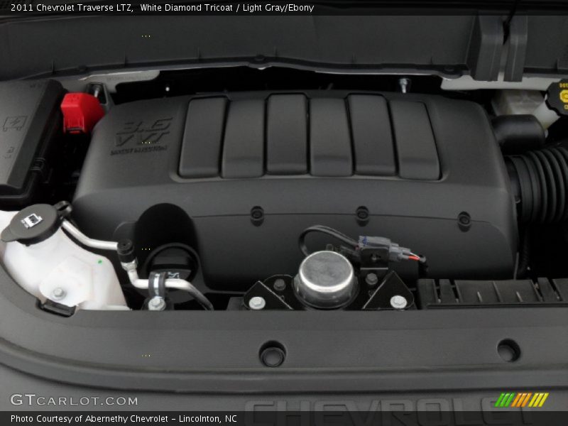 White Diamond Tricoat / Light Gray/Ebony 2011 Chevrolet Traverse LTZ