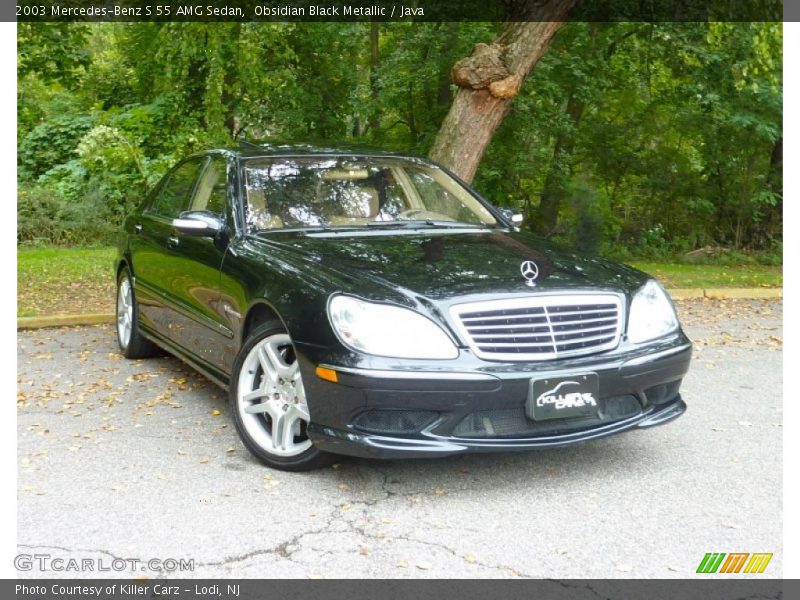 Obsidian Black Metallic / Java 2003 Mercedes-Benz S 55 AMG Sedan
