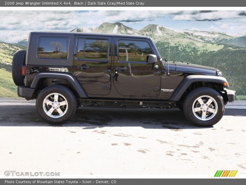 Black / Dark Slate Gray/Med Slate Gray 2008 Jeep Wrangler Unlimited X 4x4