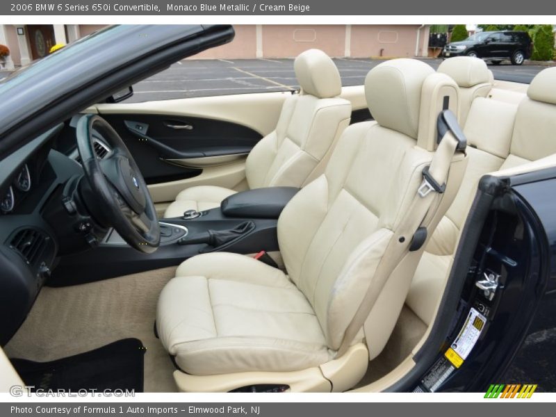 Monaco Blue Metallic / Cream Beige 2006 BMW 6 Series 650i Convertible