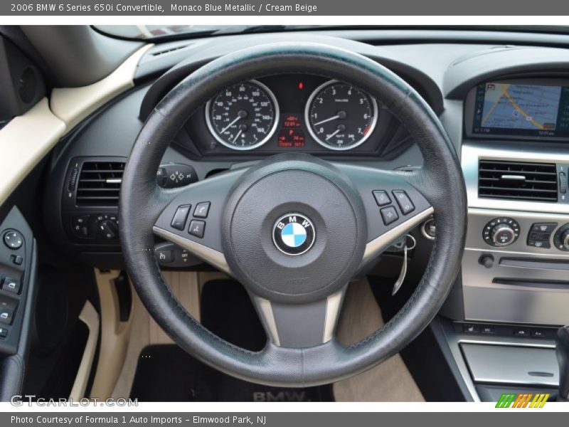Monaco Blue Metallic / Cream Beige 2006 BMW 6 Series 650i Convertible