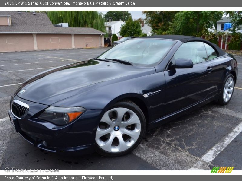 Monaco Blue Metallic / Cream Beige 2006 BMW 6 Series 650i Convertible