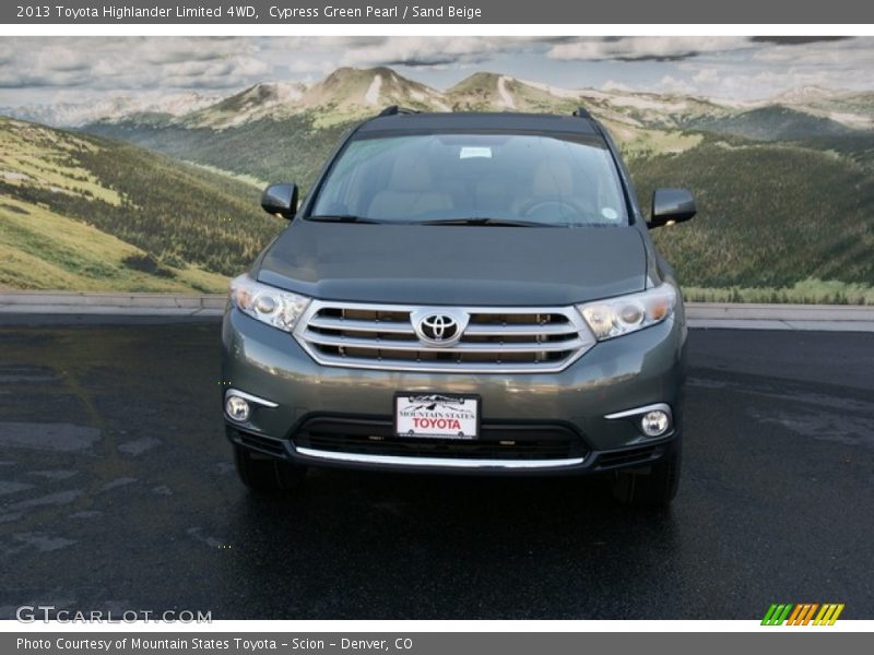 Cypress Green Pearl / Sand Beige 2013 Toyota Highlander Limited 4WD