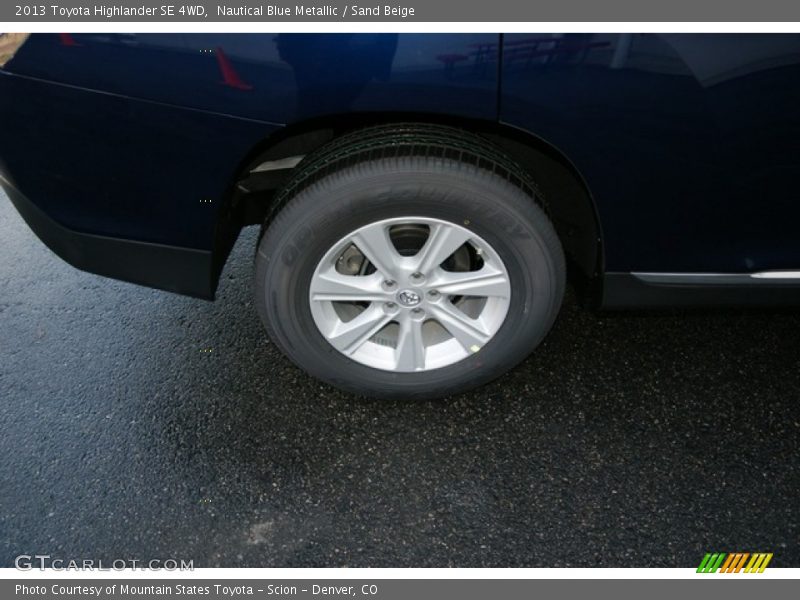 Nautical Blue Metallic / Sand Beige 2013 Toyota Highlander SE 4WD