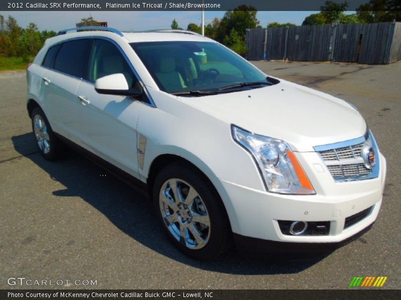 Platinum Ice Tricoat / Shale/Brownstone 2012 Cadillac SRX Performance