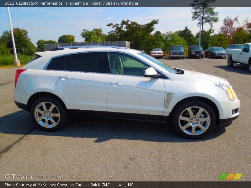 Platinum Ice Tricoat / Shale/Brownstone 2012 Cadillac SRX Performance