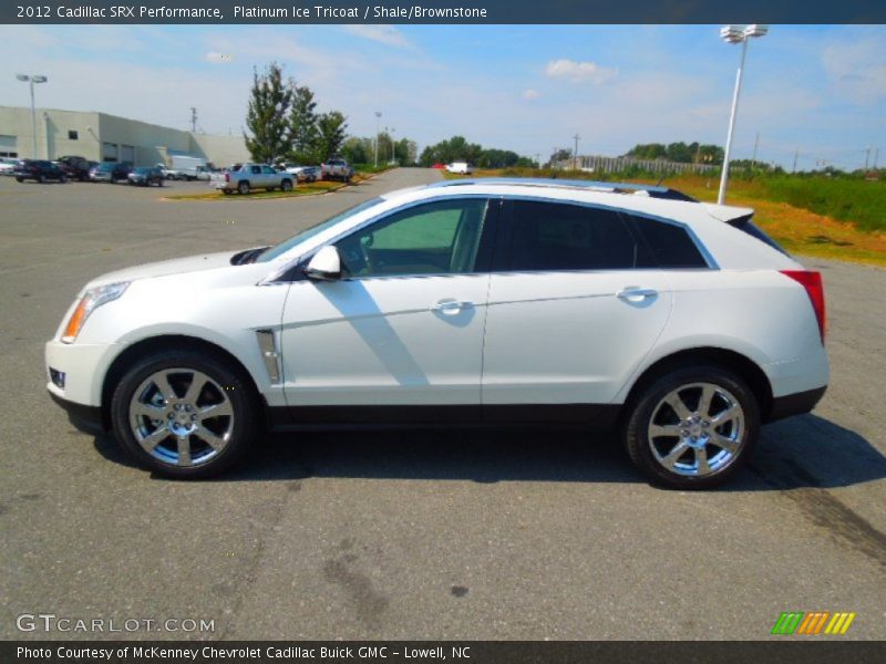 Platinum Ice Tricoat / Shale/Brownstone 2012 Cadillac SRX Performance