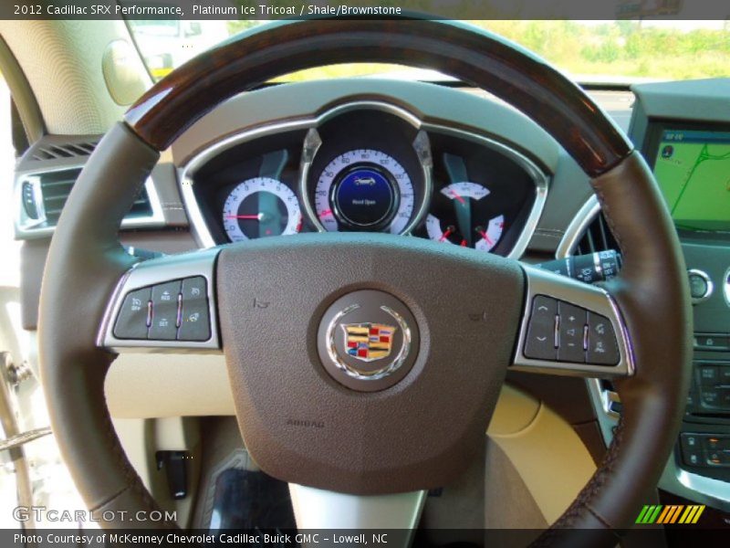 Platinum Ice Tricoat / Shale/Brownstone 2012 Cadillac SRX Performance