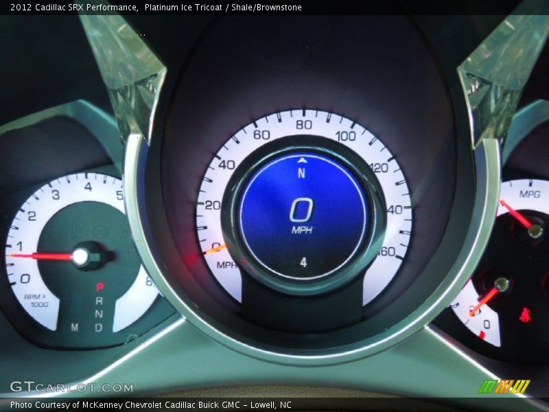 Platinum Ice Tricoat / Shale/Brownstone 2012 Cadillac SRX Performance
