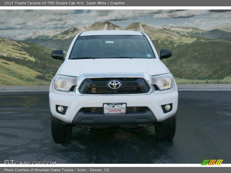 Super White / Graphite 2013 Toyota Tacoma V6 TRD Double Cab 4x4