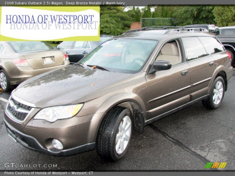 Deep Bronze Metallic / Warm Ivory 2008 Subaru Outback 2.5i Wagon