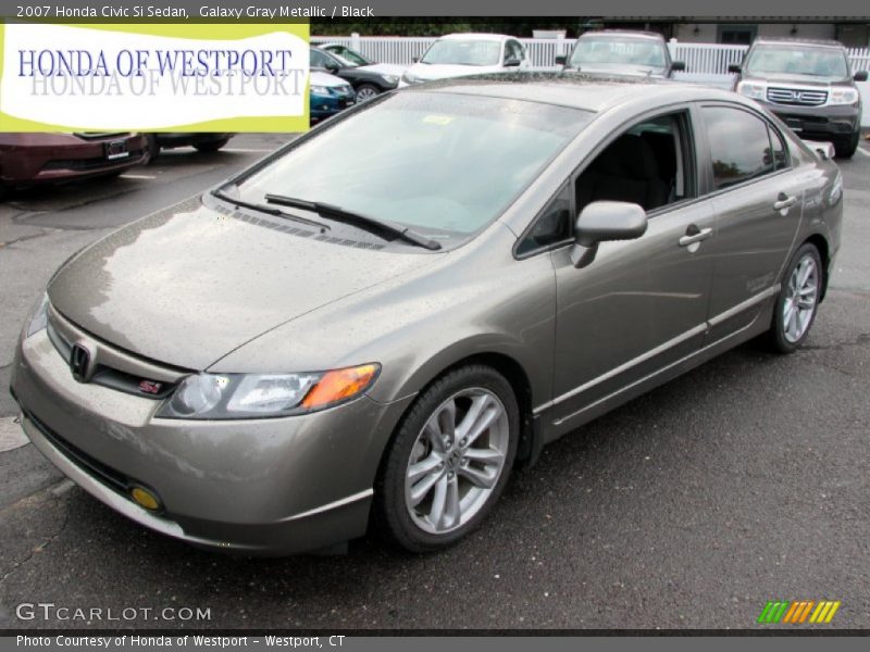 Galaxy Gray Metallic / Black 2007 Honda Civic Si Sedan