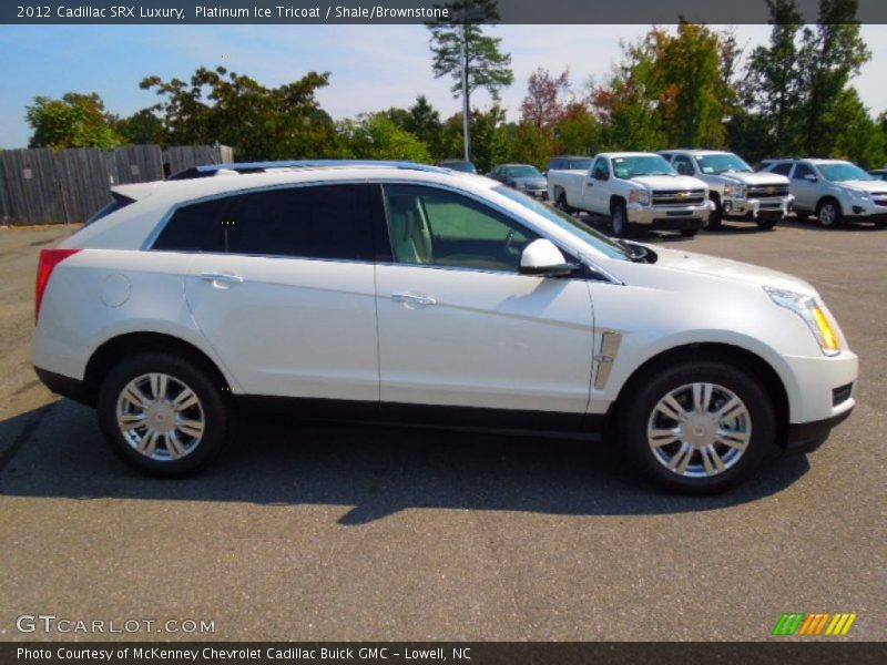 Platinum Ice Tricoat / Shale/Brownstone 2012 Cadillac SRX Luxury