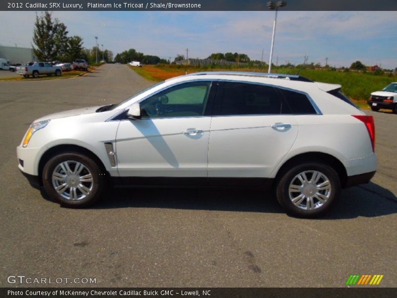 Platinum Ice Tricoat / Shale/Brownstone 2012 Cadillac SRX Luxury