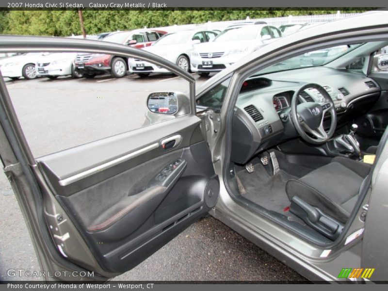 Galaxy Gray Metallic / Black 2007 Honda Civic Si Sedan
