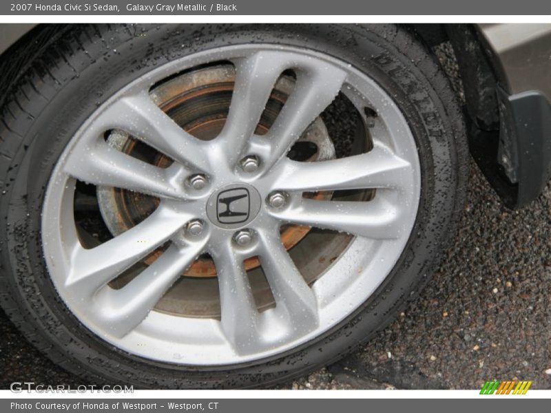 Galaxy Gray Metallic / Black 2007 Honda Civic Si Sedan