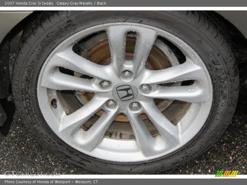 Galaxy Gray Metallic / Black 2007 Honda Civic Si Sedan