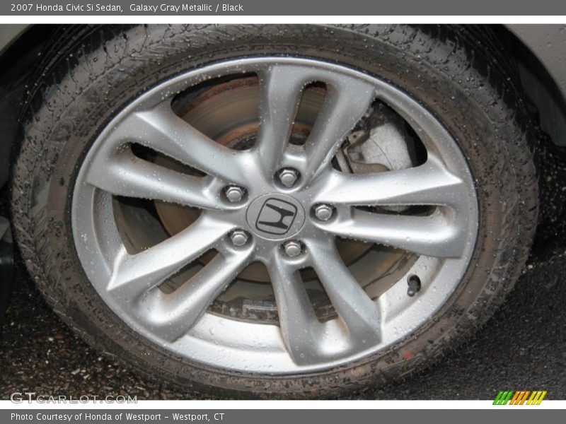 Galaxy Gray Metallic / Black 2007 Honda Civic Si Sedan