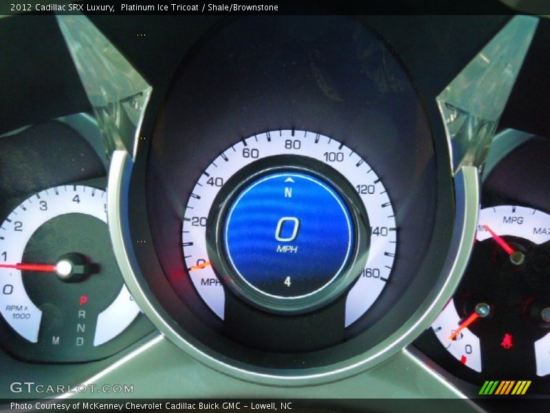 Platinum Ice Tricoat / Shale/Brownstone 2012 Cadillac SRX Luxury