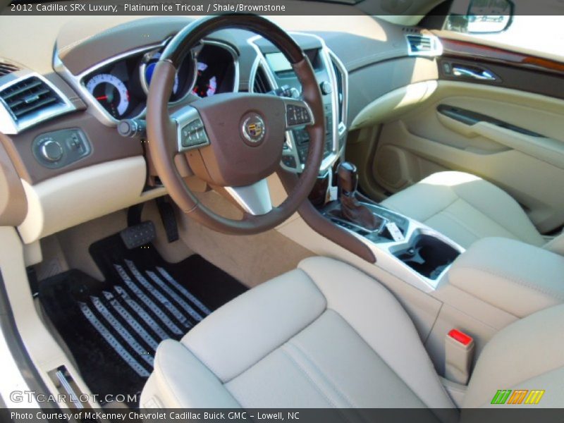Platinum Ice Tricoat / Shale/Brownstone 2012 Cadillac SRX Luxury
