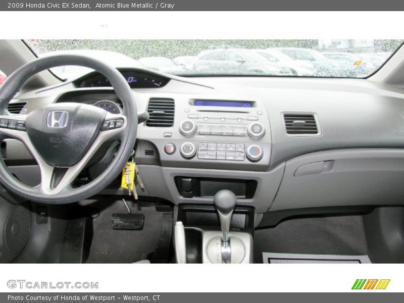 Atomic Blue Metallic / Gray 2009 Honda Civic EX Sedan