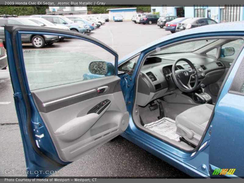 Atomic Blue Metallic / Gray 2009 Honda Civic EX Sedan