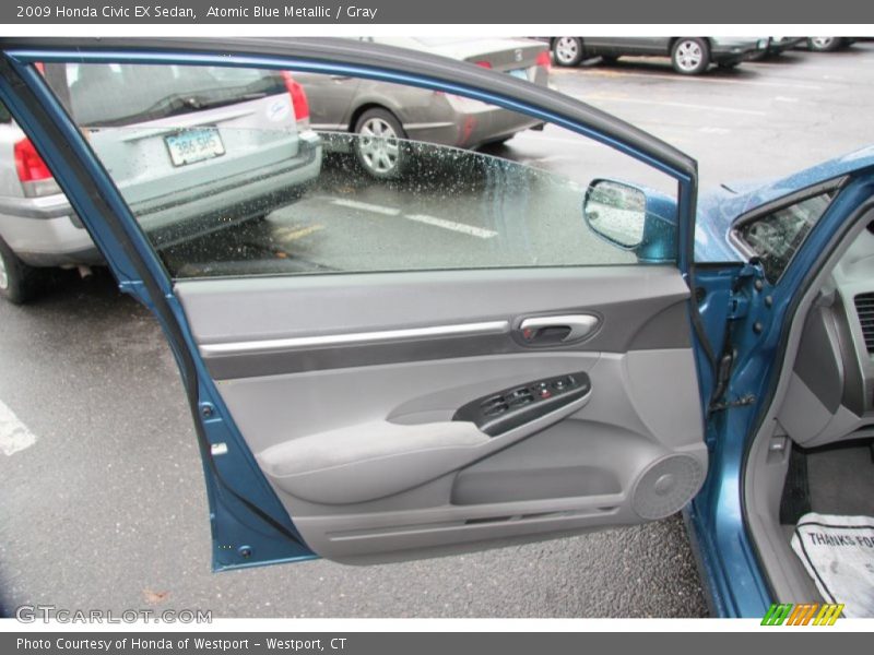 Atomic Blue Metallic / Gray 2009 Honda Civic EX Sedan