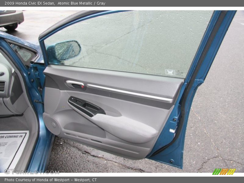 Atomic Blue Metallic / Gray 2009 Honda Civic EX Sedan